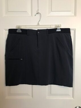 Lee Active Performance Everly Stretch Shorts-with-Skirt Skort Size 16W Navy Blue
